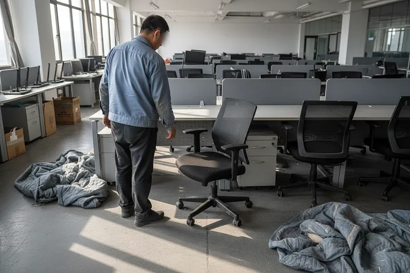 深圳罗湖区办公桌椅回收现场实拍图