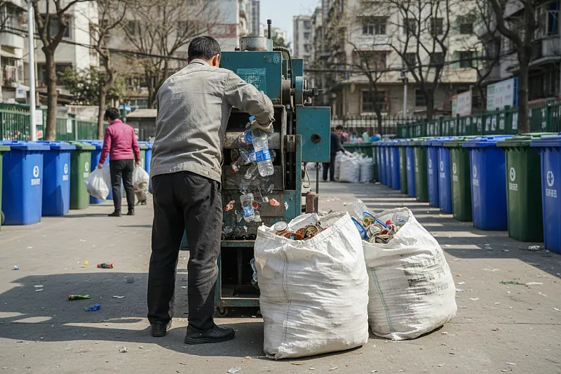 深圳罗湖区塑料瓶易拉罐回收现场实拍图